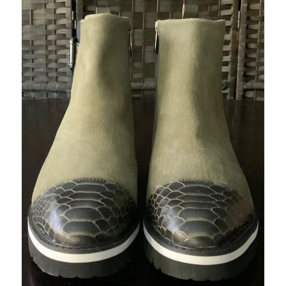 DONALD PLINER Women's Tinsley Olive Wedge Ankle Boots 9.5 New - Picture 7 of 9